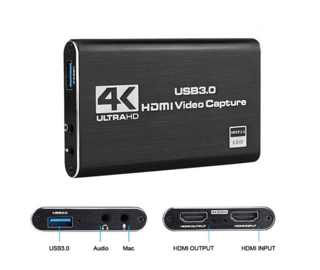 PRODUS RESIGILAT - PLACA DE CAPTURA VIDEO HDMI 4K - HDMI - USB 3.0