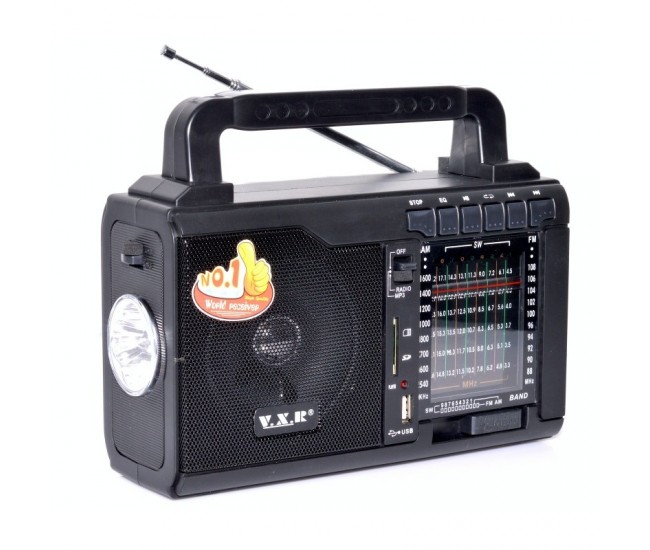 RADIO PORTABIL FM CU USB/SD CARD SI LANTERNA , VXR