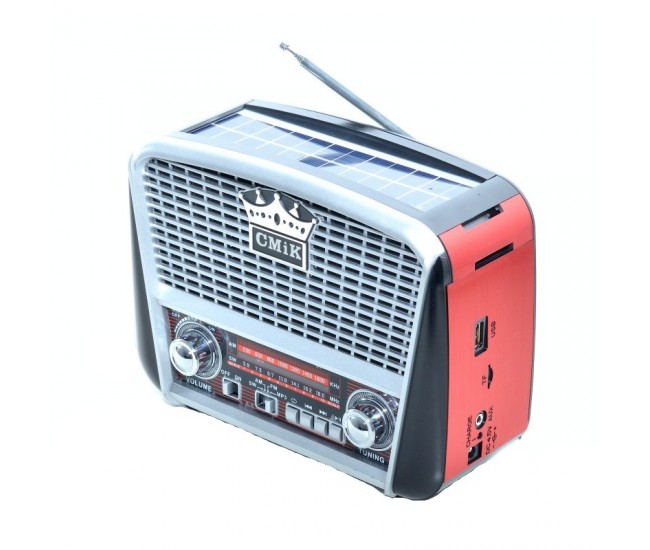 RADIO PORTABIL SOLAR 3 BAND FM-AM-SW , BLUETOOTH , USB CARD TF , MK-455