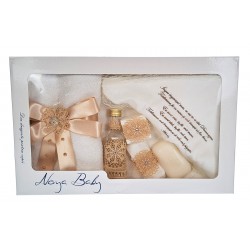 Trusou botez copii, set complet pentru biserica, Crem - NYB25CREM