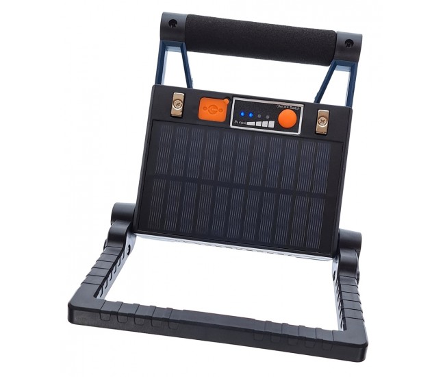Lampa de lucru profesionala, reincarcabila solar sau la priza, prindere magnetica, portabila, rezistenta la apa, Lanterna LED 30W - W8751