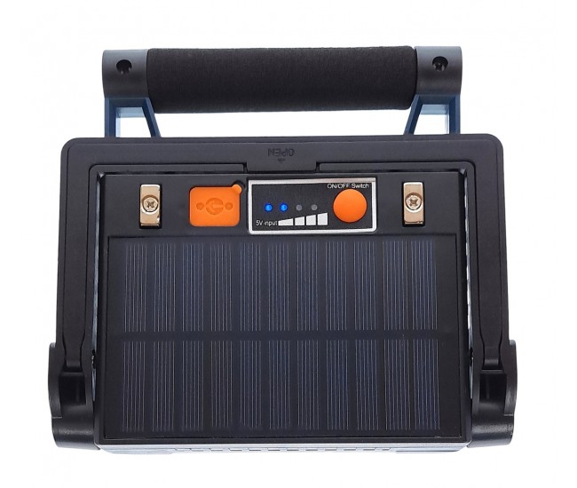 Lampa de lucru profesionala, reincarcabila solar sau la priza, prindere magnetica, portabila, rezistenta la apa, Lanterna LED 30W - W8751