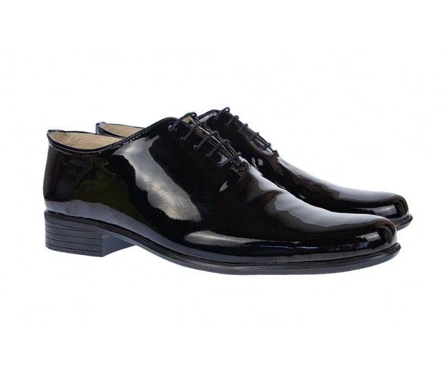 Pantofi barbati eleganti din piele naturala, negru lac, MOD2NLAC