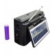 Radio MP3 portabil, cu panou solar, dimensiuni mici, negru - XB122URT