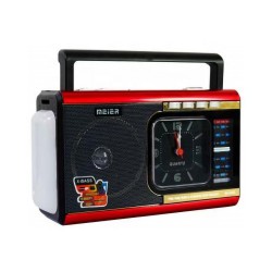 Radio MP3, cu bluetooth, USB/TF, baterie reincarcabila, cu lanterna, rosu - M40BTROSU