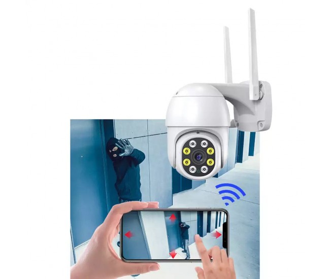 Camera de supraveghere WiFi Smart IP66, Full Color Smart Jortan, Wi-Fi, Full Hd, Senzor de Detectie a Miscarii - JT8161QJ