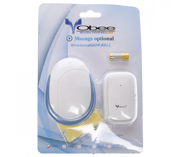 Sonerie usa wireless la priza, cu 38 de melodii, distanta pana la 200 m, Obee - VV1