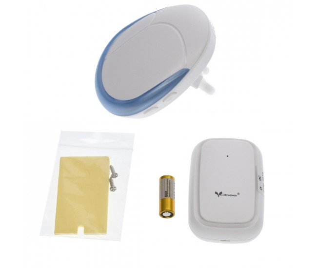 Sonerie usa wireless la priza, cu 38 de melodii, distanta pana la 200 m, Obee - VV1