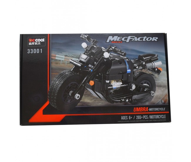 Set Constructie, Motocicleta de Jucarie, Lego, 265 de Piese, Negru - 33001