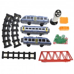 Trenulet de jucarie, 3 vagoane, circuit 220 cm, cu accesorii, alb - 2802Y1 Trenulet de jucarie, 3 vagoane, circuit 220 cm, cu accesorii, alb - 2802Y1