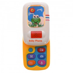 Telefon de jucarie interactiv cu 5 butoane, sunete si luminite - 00000129 Telefon de jucarie interactiv cu 5 butoane, sunete si luminite - 00000129