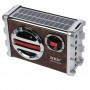 Radio MP3 portabil cu Bluetooth, panou solar si baterie reincarcabila, 16x12x7 cm, USB, TF, AUX, maro - RS670BTS