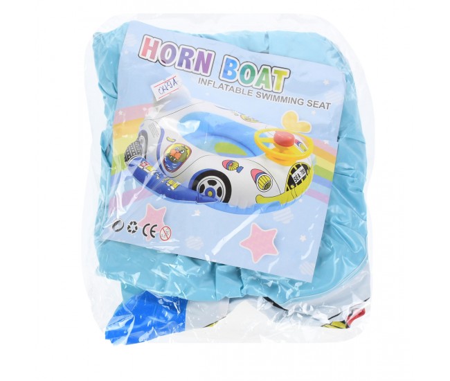Colac copii in forma de masina, cu volan, 80 x 60 cm, albastru - 0189A