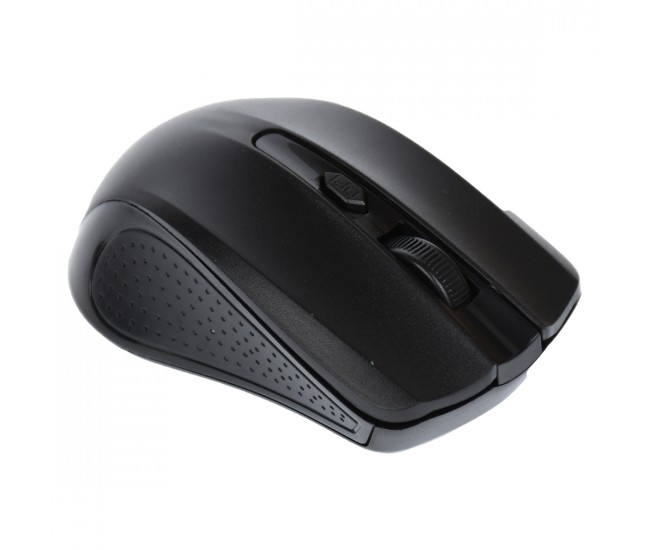 Mouse wireless, 1200 DPI si raza de actiune de 10 metri, frecventa 2.4 Ghz, negru