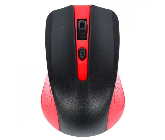 Mouse wireless, 1200 DPI si raza de actiune de 10 metri, frecventa 2.4 Ghz, rosu