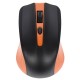 Mouse wireless, 1200 DPI si raza de actiune de 10 metri, frecventa 2.4 Ghz, portocaliu