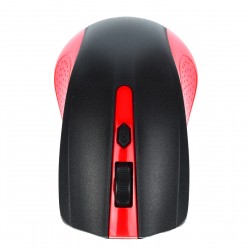 Mouse wireless, 1200 DPI si raza de actiune de 10 metri, frecventa 2.4 Ghz, rosu