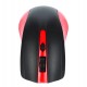 Mouse wireless, 1200 DPI si raza de actiune de 10 metri, frecventa 2.4 Ghz, rosu