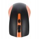 Mouse wireless, 1200 DPI si raza de actiune de 10 metri, frecventa 2.4 Ghz, portocaliu