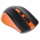 Mouse wireless, 1200 DPI si raza de actiune de 10 metri, frecventa 2.4 Ghz, portocaliu