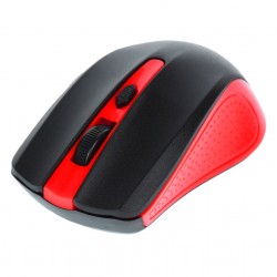 Mouse wireless, 1200 DPI si raza de actiune de 10 metri, frecventa 2.4 Ghz, rosu