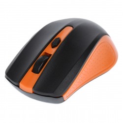 Mouse wireless, 1200 DPI si raza de actiune de 10 metri, frecventa 2.4 Ghz, portocaliu