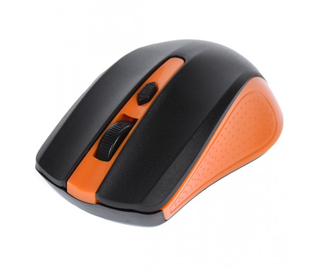 Mouse wireless, 1200 DPI si raza de actiune de 10 metri, frecventa 2.4 Ghz, portocaliu