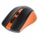 Mouse wireless, 1200 DPI si raza de actiune de 10 metri, frecventa 2.4 Ghz, portocaliu