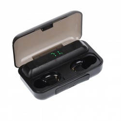 Casti bluetooth cu dock de incarcare, ecran LED, autonomie 4h, bluetooth V5.0 - BTHF95