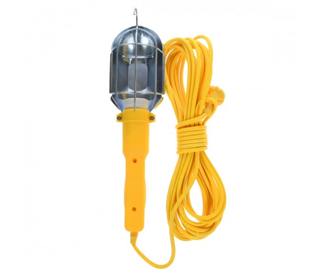 Lampa cu prelungitor extender pentru becuri, fasung clasic, ON/OFF, lungime 5 metrii, protectie din metal MRL-1