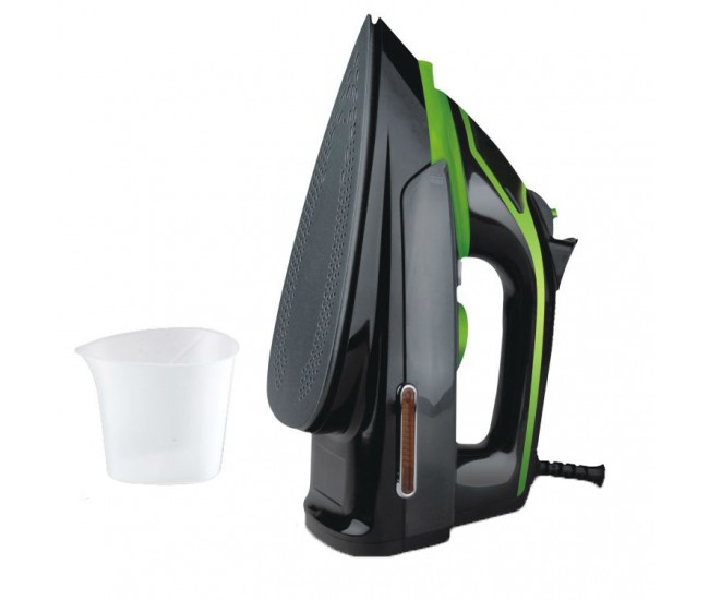 Fier de calcat DSP, 2000 W, talpa ceramica, rezervor 350ml, 50 g/min, jet de abur 80g, verde - KM1004