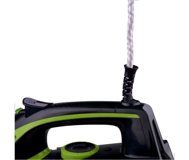 Fier de calcat DSP, 2000 W, talpa ceramica, rezervor 350ml, 50 g/min, jet de abur 80g, verde - KM1004