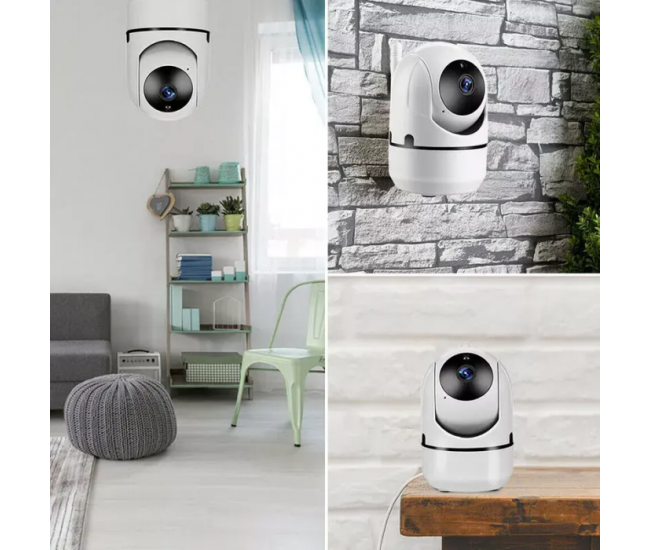 Camera IP Inteligenta ONVIF, Monitor Pentru Bebelusi, Wi-Fi, Ecran Color Hd ONVIF, Senzor de Detectie a Miscarii, 360° grade - F178136