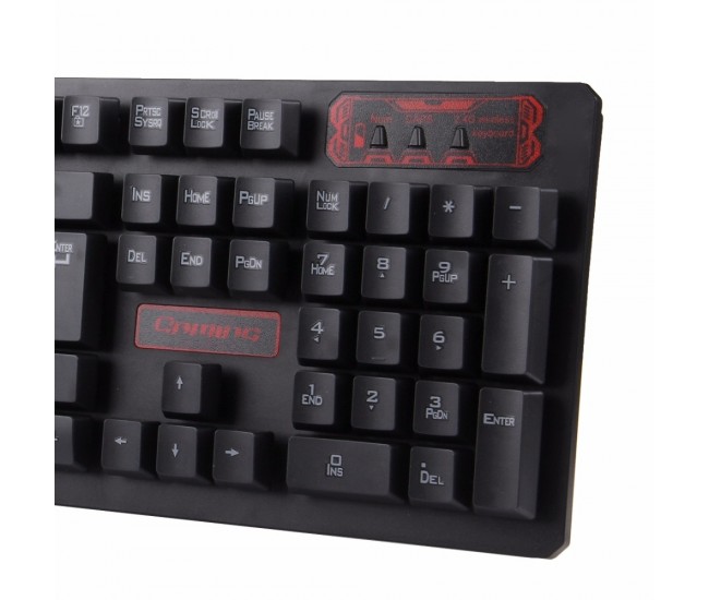Kit Tastatura si Mouse wireless, 45x14x4 cm, USB Receiver, Negru - HK6500