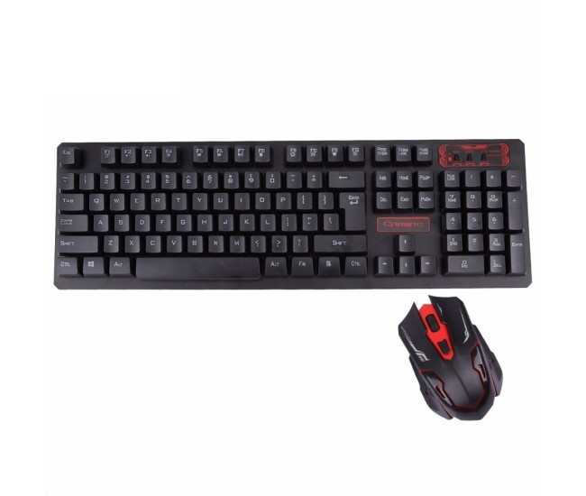 Kit Tastatura si Mouse wireless, 45x14x4 cm, USB Receiver, Negru - HK6500