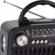 Radio MP3, cu bluetooth, USB/TF, baterie reincarcabila, lanterna, negru - PX95BT