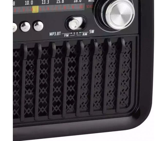 Radio MP3, cu bluetooth, USB/TF, baterie reincarcabila, lanterna, negru - PX95BT