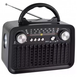 Radio MP3, cu bluetooth, USB/TF, baterie reincarcabila, lanterna, negru - PX95BT Radio MP3, cu bluetooth, USB/TF, baterie reincarcabila, lanterna, negru - PX95BT