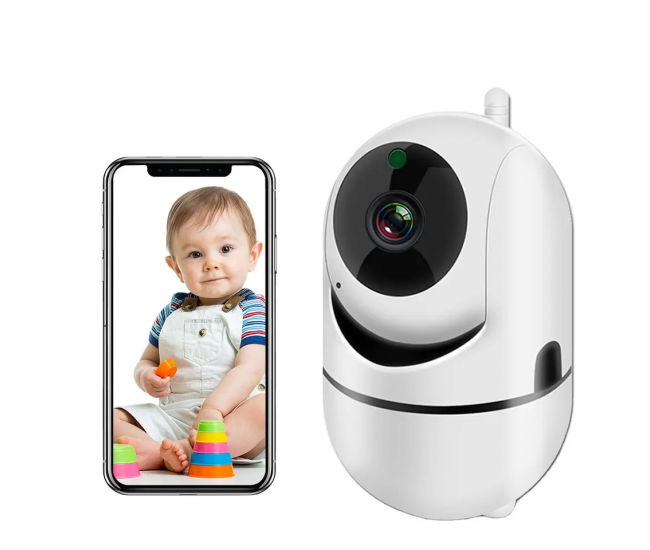 Camera IP Inteligenta ONVIF, Monitor Pentru Bebelusi, Wi-Fi, Ecran Color Hd ONVIF, Senzor de Detectie a Miscarii, 360° grade - F178136