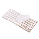 Kit Tastatura si Mouse wireless, placa aurie din metal, butoane albe - HK3910