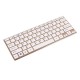 Kit Tastatura si Mouse wireless, placa aurie din metal, butoane albe - HK3910