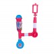 Microfon de jucarie cu brat selfie, karaoke pentru copii, cu luminite, roz - HD7760