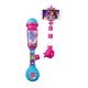 Microfon de jucarie cu brat selfie, karaoke pentru copii, cu luminite, roz - HD7760