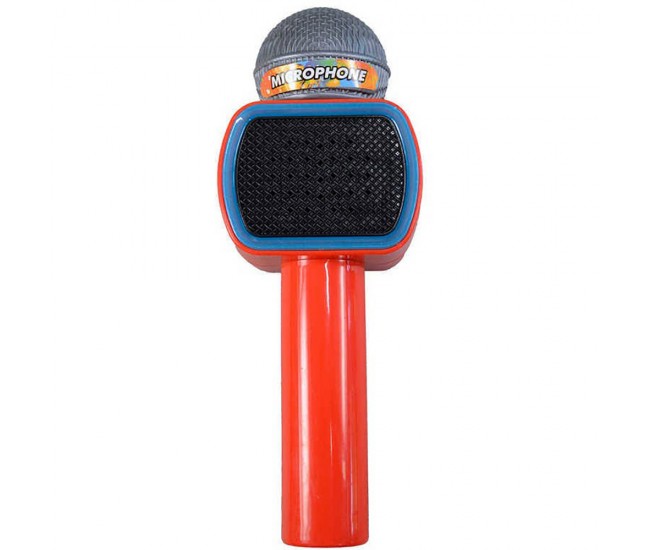 Microfon de jucarie, karaoke pentru copii, cu luminite, rosu - MY013
