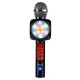 Microfon Karaoke Wireless cu lumini, Inregistrare si USB, Negru - WS1816