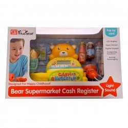 Set Casa de Marcat de Jucarie, Ecran LED, Sunete si Luminite, Cos de Cumparaturi, Produse, Bani, Galben - 35561 Set Casa de Marcat de Jucarie, Ecran LED, Sunete si Luminite, Cos de Cumparaturi, Produse, Bani, Galben - 35561