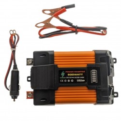 Invertor Auto 500W Chaomin, de la 12V la AC 220-240V, Conectare la Bricheta si la Bateria Masinii, cu 2 Iesiri USB - INV500WP Invertor Auto 500W Chaomin, de la 12V la AC 220-240V, Conectare la Bricheta si la Bateria Masinii, cu 2 Iesiri USB - INV500WP