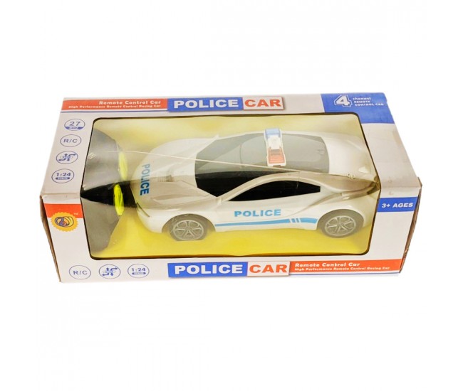 Masina cu telecomanda de jucarie, de politie, alb - BCY280