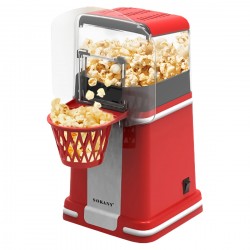 Aparat de facut popcorn Sokany, 1200W, tehnologie cu aer cald, timp de preparare max. 3 min, Rosu - SK290 Aparat de facut popcorn Sokany, 1200W, tehnologie cu aer cald, timp de preparare max. 3 min, Rosu - SK290