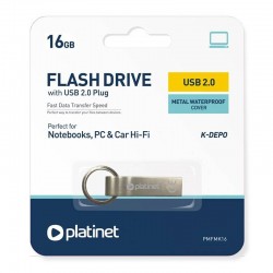 Memorie USB 2.0 Platinet 16Gb, din metal, impermeabila - PMFMK16 Memorie USB 2.0 Platinet 16Gb, din metal, impermeabila - PMFMK16